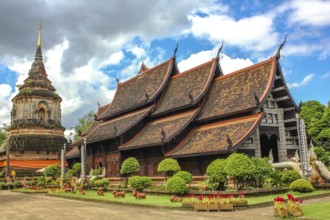 The spectacular Buddhist temple, Wat Lok Molee, in the old city of Chiang Mai, Northern Thailand,