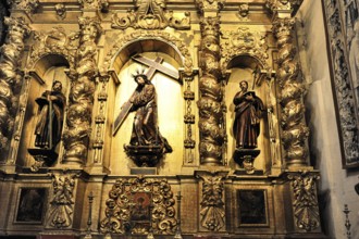 La Mezquita, Mosque, Cathedral of Cordoba, Cordoba, Andalusia, Spain, Europe, Decorated altar with