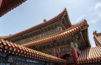 Pagodas inside the territory of the Forbidden City Museum in Beijing in the heart of city, China