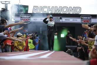 Brad Keselowski gets introduced for the Cook Out 400 in Richmond, VA, USA, Richmond, United States