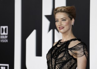 Amber Heard at the World premiere of 'Justice League' held at the Dolby Theatre in Hollywood, USA