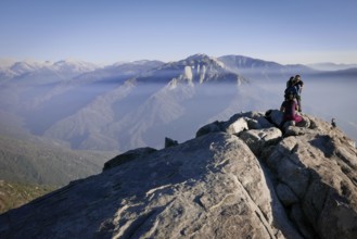 Moro Rock is a granite dome rock formation in Sequoia National Park, California, USA