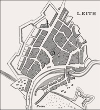 Plan of Leith, Edinburgh, Scotland, 1693