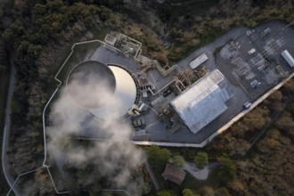 Aerial documentation of the industrial plants for the exploitation of boraciferous blowholes in the