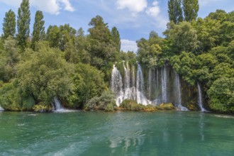 Roski slap is big waterfall in Krka national park, Croatia