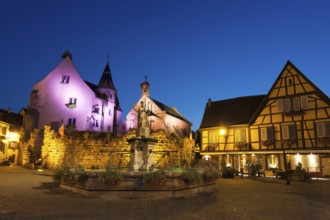 Nightfall in Eguisheim, Haut-Rhin, Grand Est, France