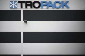 Lahnau, Germany - October 07, 2017: The logo of Tropack, a manufacturer of desiccants and packaging