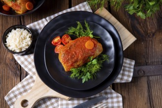 Roast cabbage rolls with rice and minced meat according to grandma's recipe