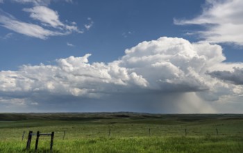 Summer Storms in the Canadian Prairies Dramatic Scenes