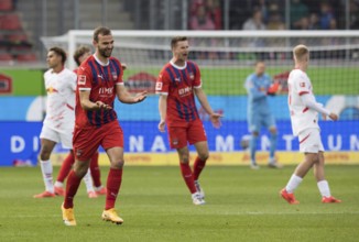 Football match, Benedikt GIMBER 1.FC Heidenheim left can't believe the decision of the referee