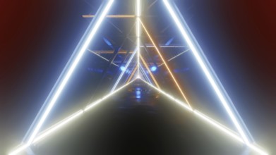 A stylish science fiction tunnel 3D illustration