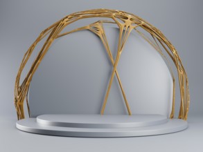 A stylish display showcase background for your content. 3D illustration