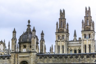 Historic city of Oxford with beautiful university buildings from the Victorian era. Historic