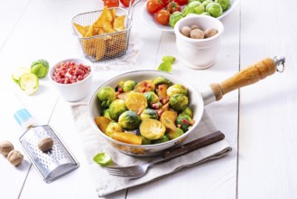 Roasted Brussels sprouts with honey and sesame seeds from the oven