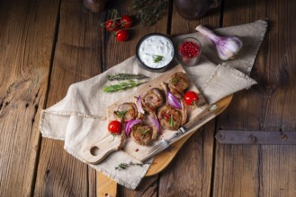 Delicious lamb chops with mint and rosemary