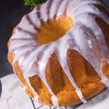 Delicious Easter sand cake with white cake icing