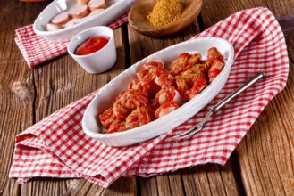 Sausage in curry sauce