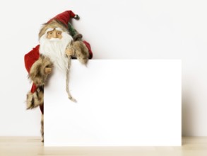 An image of a Santa Claus text space background
