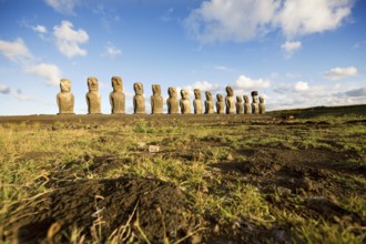 Mysterious statues at easter island