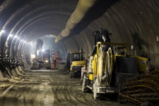 Sofia, Bulgaria - 28 June, 2023: Construction workers participate in the building of new subway