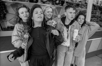 Germany, Berlin, 22 May 1991, Young people, Spring festival in Marzahn
