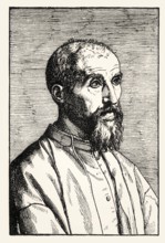Giambattista Gelli, 1498–1563, a Florentine man of letters, Italian woodcut, 16th century