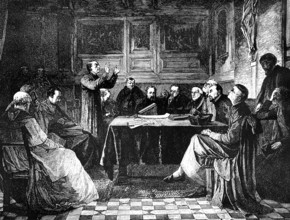 Meeting of the calvinists, 16th century, Versammlung von Calvinisten im 16. Jahrhundert