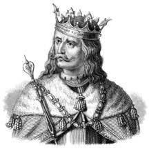 Portait of George of Kunštát and Podebrady or Podebrad or Podiebrad, 1420 - 1471, King of Bohemia,