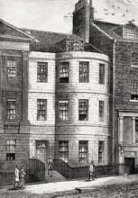 Sir Walter Scott's house in Castle Street, Edinburgh, Scotland, 19th century