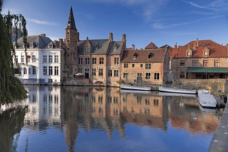 River channel and buildings in Bruges, Belgium
