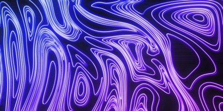Neon Glow blue and purple lines on a dark background, Cyberpunk background
