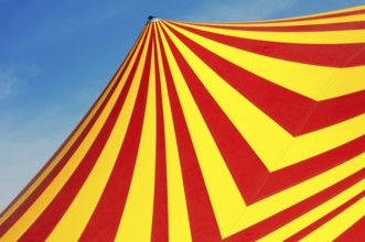 Red and yellow circus dome