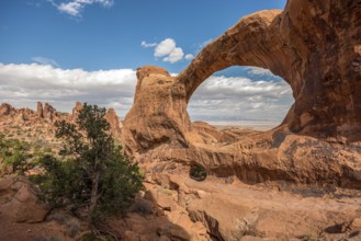 Famous Double Arch in the Arches National Park, USA