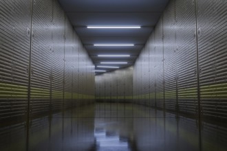 A typical underground corridor background 3d illustration