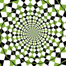 An illustration of an optical illusion spiral background