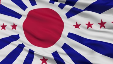 Japan Nazi High Castle Flag, Closeup View