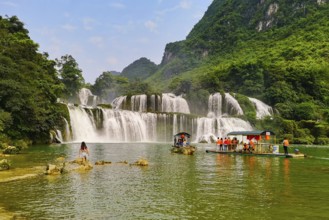 Typical Vietnamese landscape in spring with green vegetation