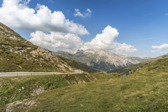 Mountain landscape at the Splügen Pass, Splügen, Canton Graubünden, Switzerland