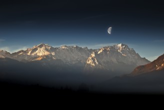 An image of the Zugspitze in Bavaria Germany