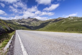 Alpine road on the Penser Joch in South Tyrol, Italy