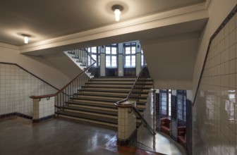 Hamburg Kontorhaus CHILEHAUS, built 1922-24 by Fritz Höger, staircase on the first floor