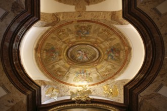 Baptistery, view into the double dome with frescoes by Gaetano Fanti, St., Saint, Saint