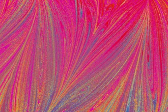 Beautiful abstract art of Ebru marbling painting techniques on water with acrylic paints