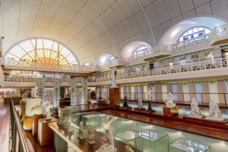 ROUBAIX, FRANCE, JUNE 14, 2024 : interiors Art Deco decors and sculptures of the olympic swimming