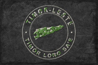 Map of Timor Leste Reforestation Green Agenda, Climate Message