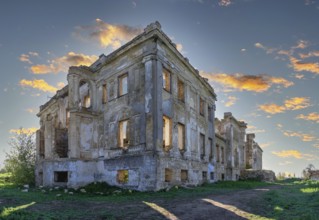 Abandoned Dubiecki manor or Wolf Man Pankejeff manor in Vasylievka village, Odessa region, Ukraine,