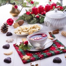 Red barzcz with uszka a polish christmas soup