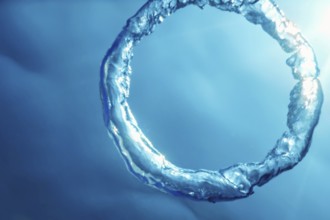 Bubble Ring Underwater, Ring Bubble. Conceptual Image