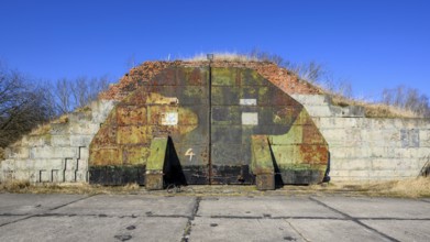 Bunker on an old russian airfield for fighter plane