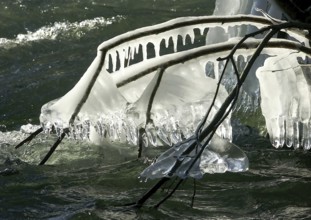 Ice formations on the river